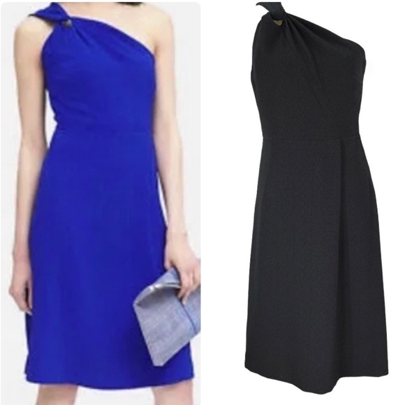 Banana Republic Dresses & Skirts - BANANA REPUBLIC One Shoulder Black Dress